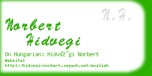 norbert hidvegi business card